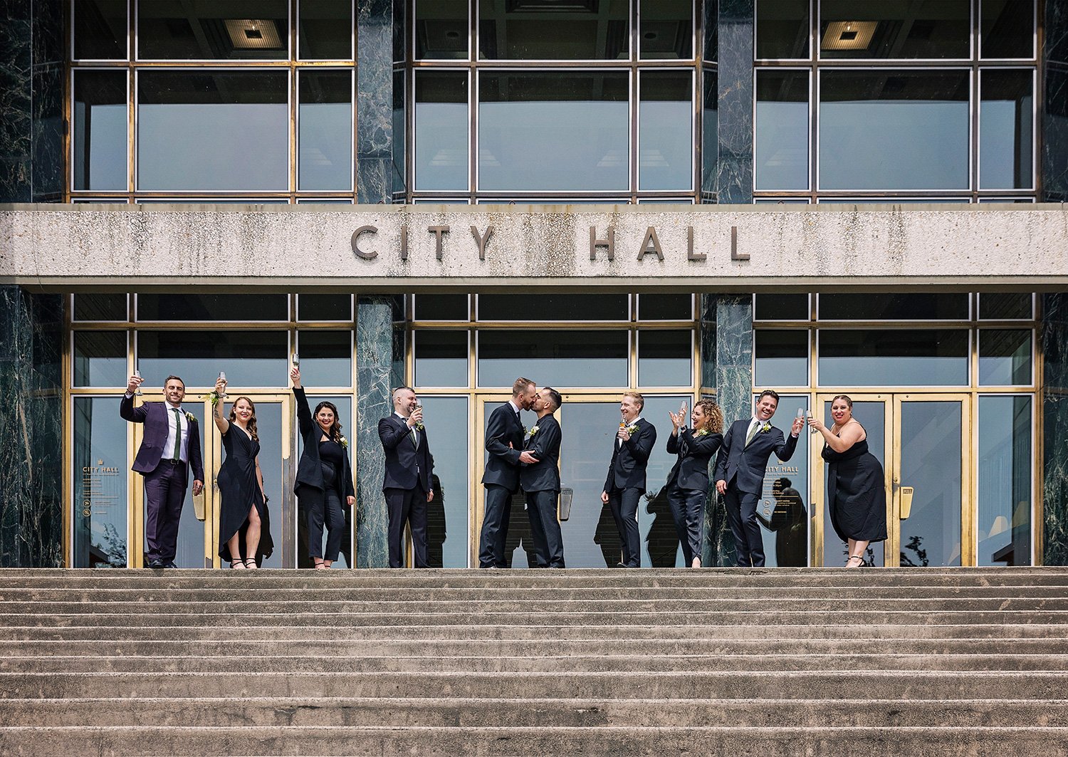 gadbois photography vancouver city hall gay wedding